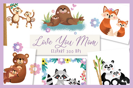 Love You Mom Mother’s Day Clipart