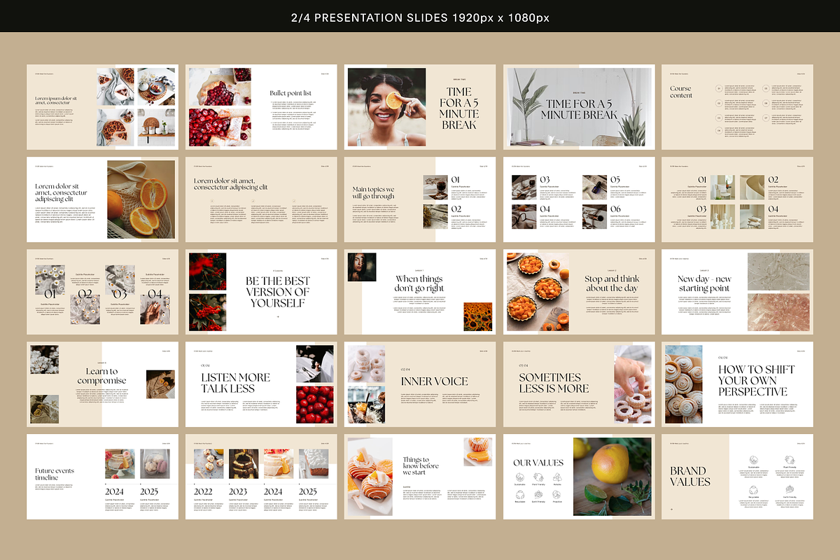100 Slide Deck Beige Presentation, a Presentation Template by Studio K (Photo 5 of 7)