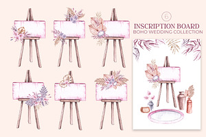 Boho Wedding Watercolor Collection