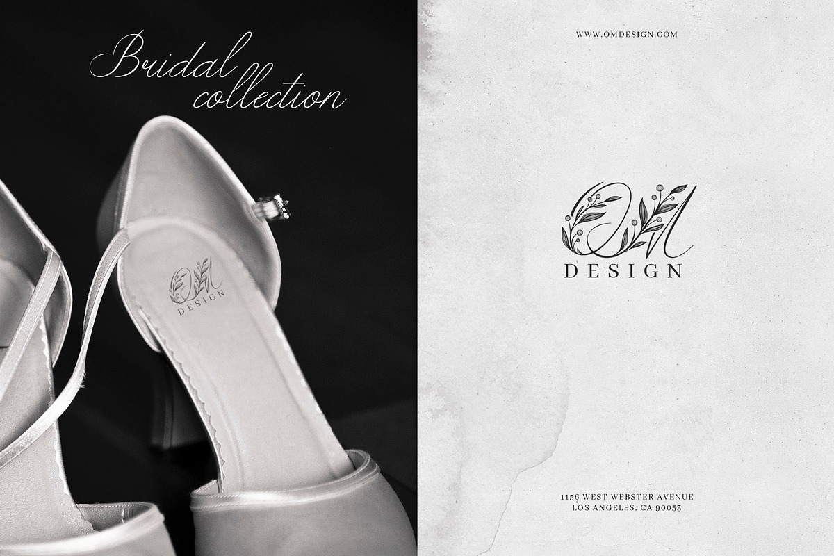 Wedding Floral Font. Floral monogram preview 4