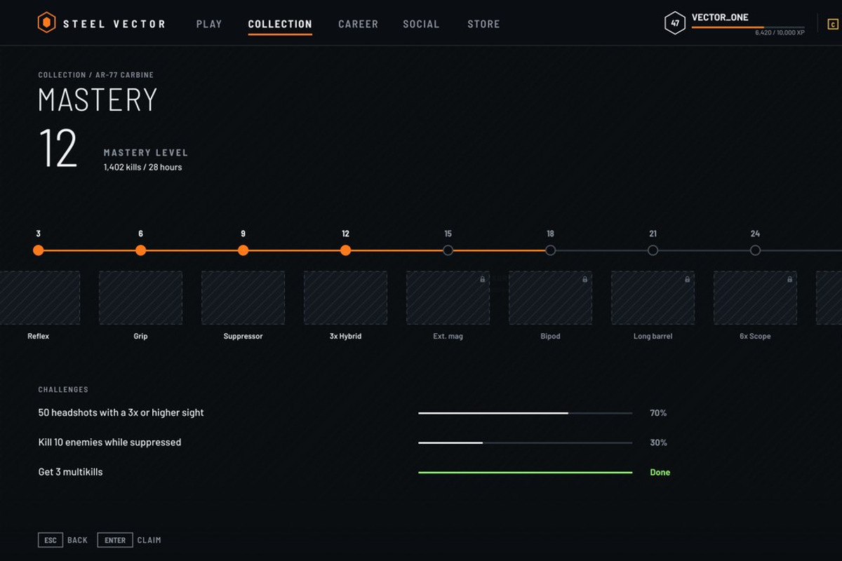 Military FPS Game 100 Screens, an UI Kit Template by pawellpi (Photo 72 of 116)