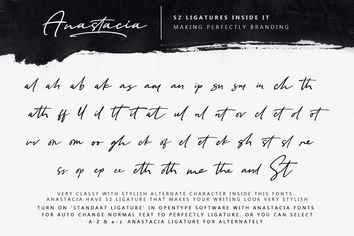 Anastacia Signature Font preview 8