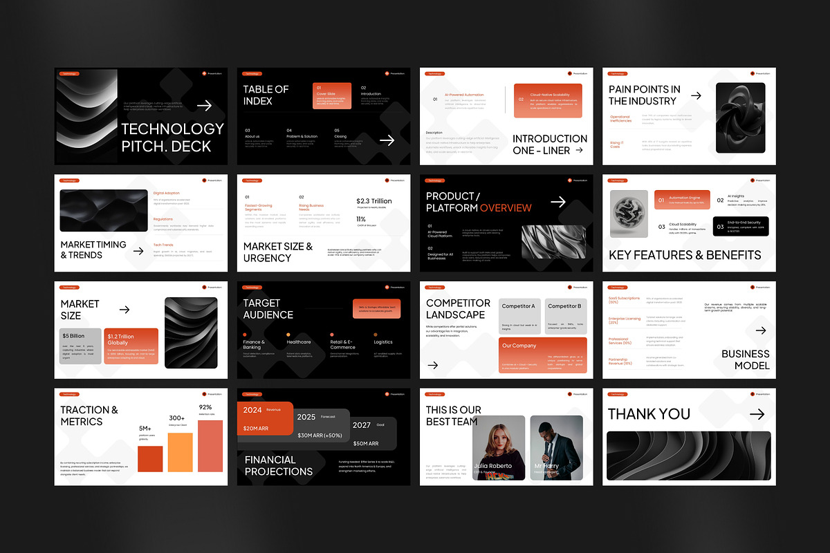 Technology Pitch Deck Powerpoint preview 6