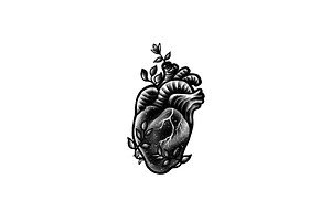 Human Heart Tattoo Style