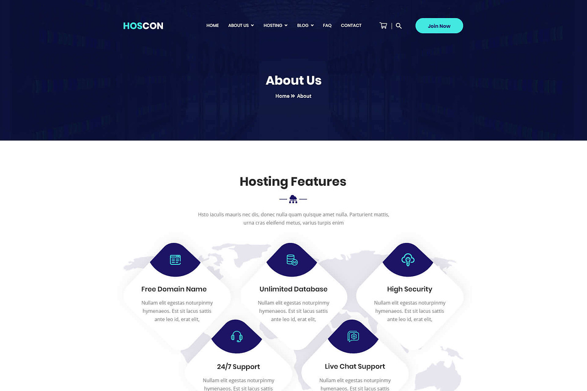 Hoscon - Hosting Business Template, a HTML Template by THESOFTKING (Photo 2 of 5)