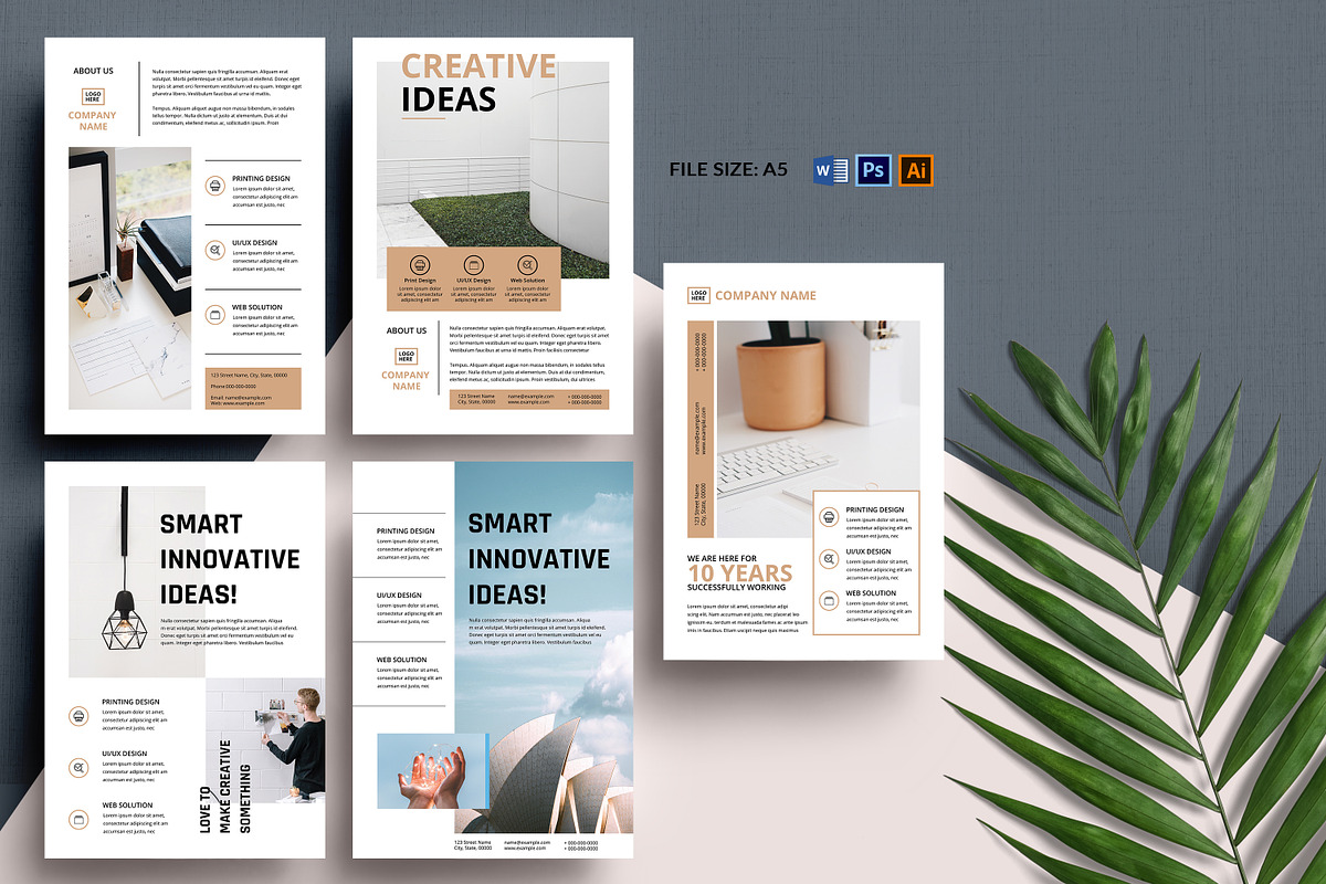 Minimal Flyer Bundle, Word Flyer, a Flyer Template by SmmrDesign (Photo 1 of 8)