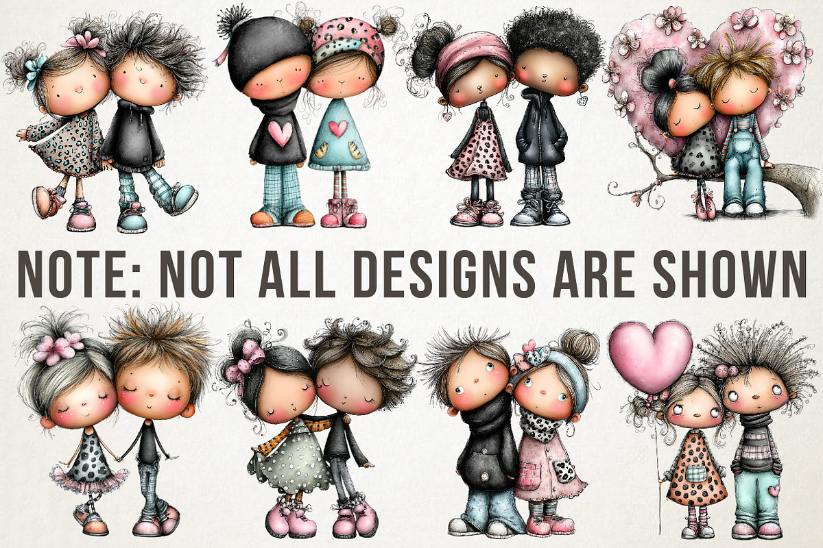 Dreamy Sweetheart Valentine Clipart, a Person Illustration by RobertsArt (Photo 5 of 7)