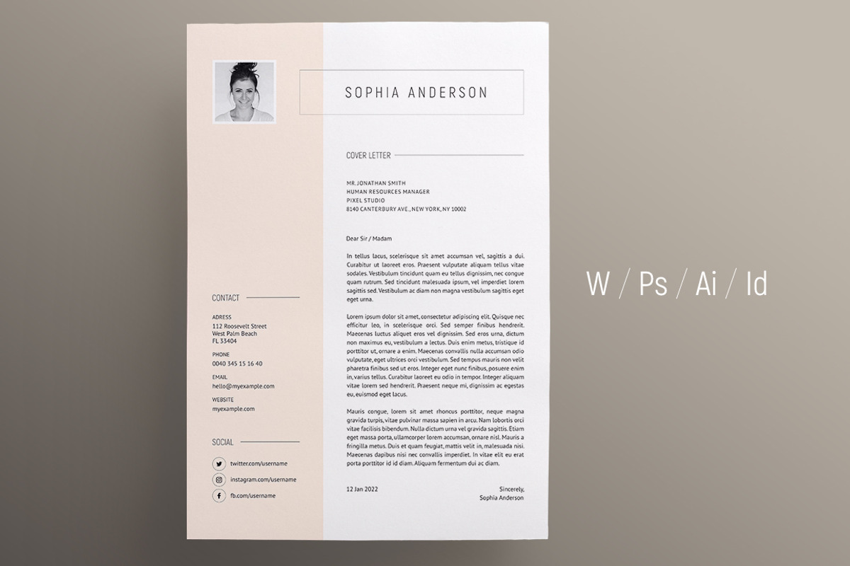 Word Resume & Cover Letter, a Resume Template by SupaTemplates (Photo 2 of 4)