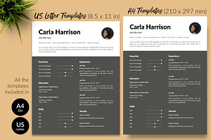 Modern Resume Template / CV - Carla