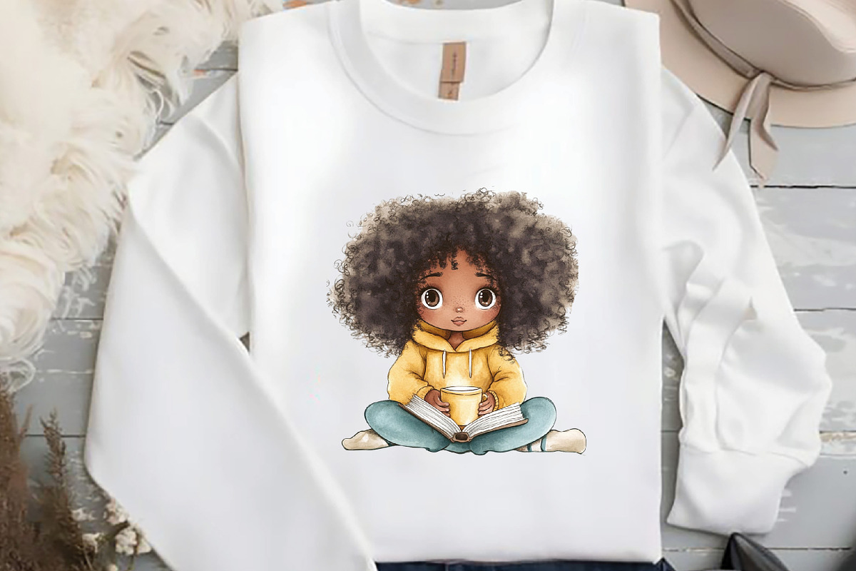 Cute Black Girl Clipart, an Illustration by DreamCafeArt (Photo 4 of 6)