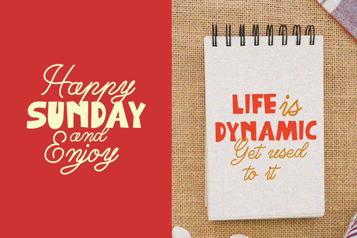Cafe Corner Retro Display Font Duo, a Handwritten Font by Littlehand (Photo 6 of 9)