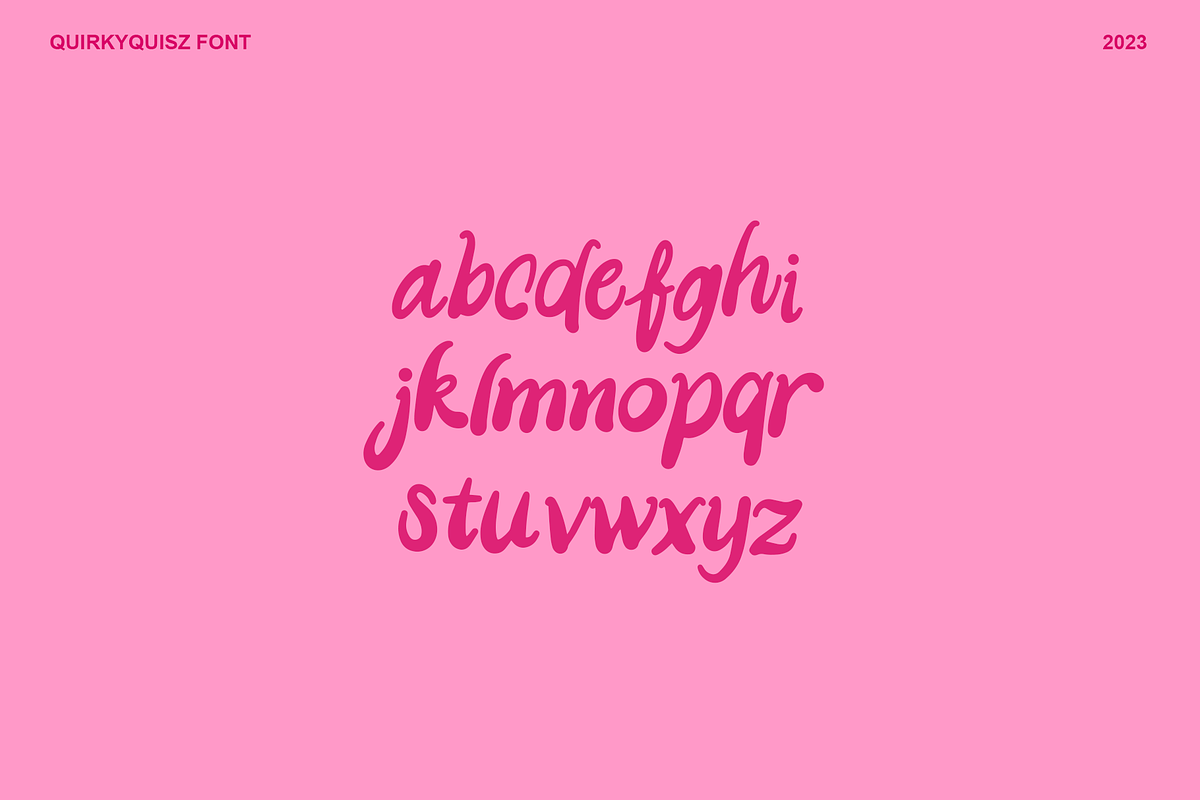 Quirkyquisz Handwriting Font, a Handwritten Font by rtf.studio (Photo 4 of 5)