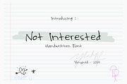 Notinterested, a Handwritten Font by Yktypstd (Thumbnail 1 of 9)
