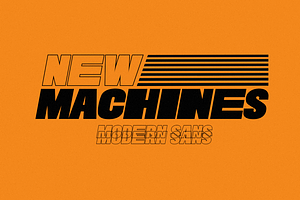 New Machines - Modern Sans, a Font by The Branded Quotes