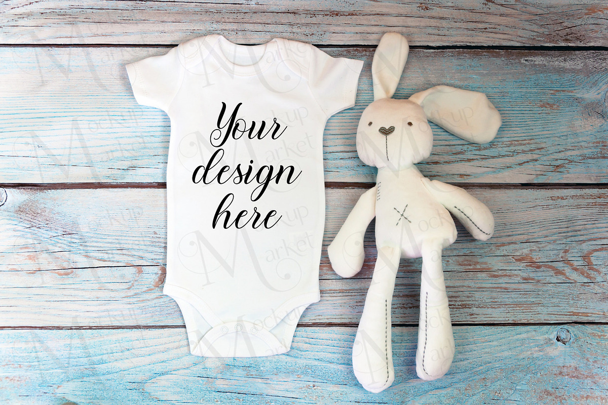 29 Baby Bodysuit mockup bundle., a Print Template by MockupMarket (Photo 15 of 30)