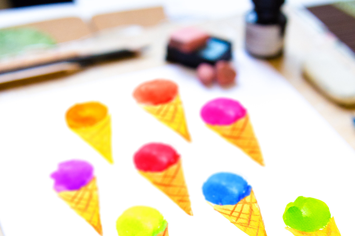 Summer Mood, Watercolor Set With Ice, a Pattern Graphic by Mona Monash (Photo 3 of 13)