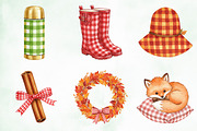 Gingham Autumn PNG Clipart, an Illustration by Creative Art (Thumbnail 7 of 9)
