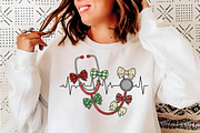 Patchwork Christmas Nurse Coquette, an Illustration by SinaCreation (Thumbnail 4 of 7)