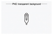 Writing Tools and Pen Icons Set, an Outline Icon by Designfour (Thumbnail 3 of 7)