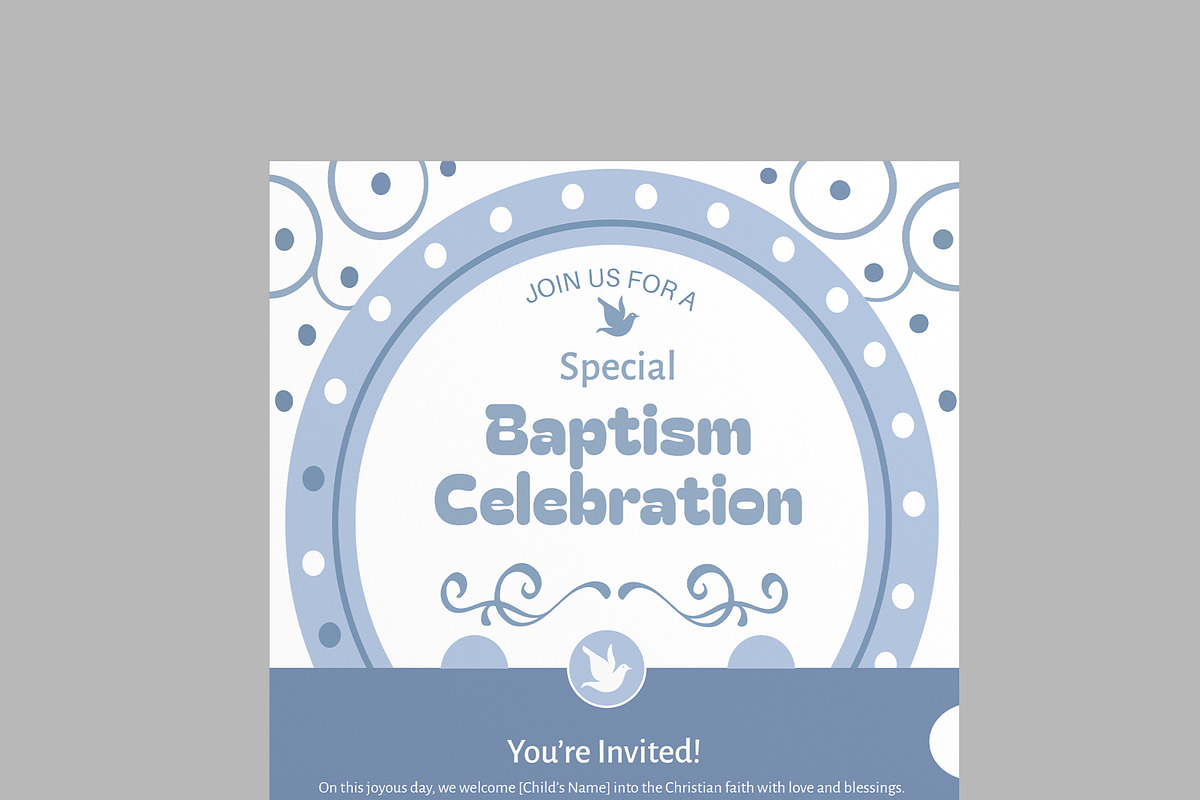 Baptism Invitation, a Stationery Template by MightyDesign (Photo 2 of 8)