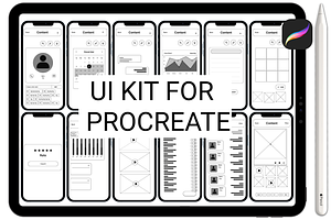 UI KIT Prototyping Procreate