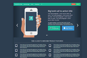 Bootstrap 3.0. Flat Landing Page