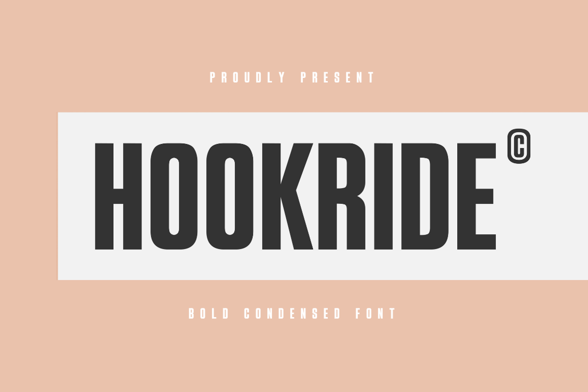 Hookride - Condensed Display Font, a Sans Serif Font by Sronstudio (Photo 1 of 12)
