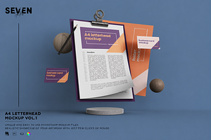 Stationery Branding Mockup, an Advertising Mockup by Se٧enStudio