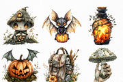 Halloween Forest Nymph Fray Clipart, an Illustration by Craft Nest (Thumbnail 5 of 6)
