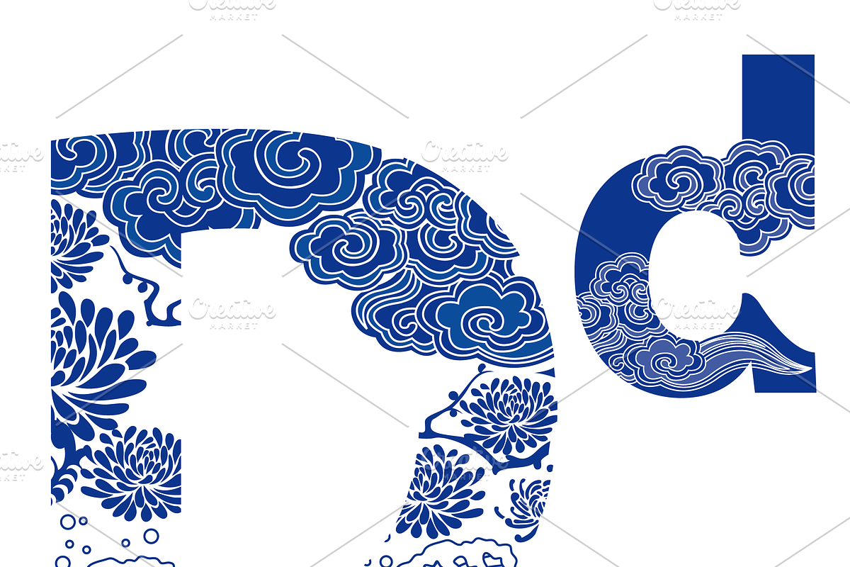 Letter A-Z Chinese style preview 5