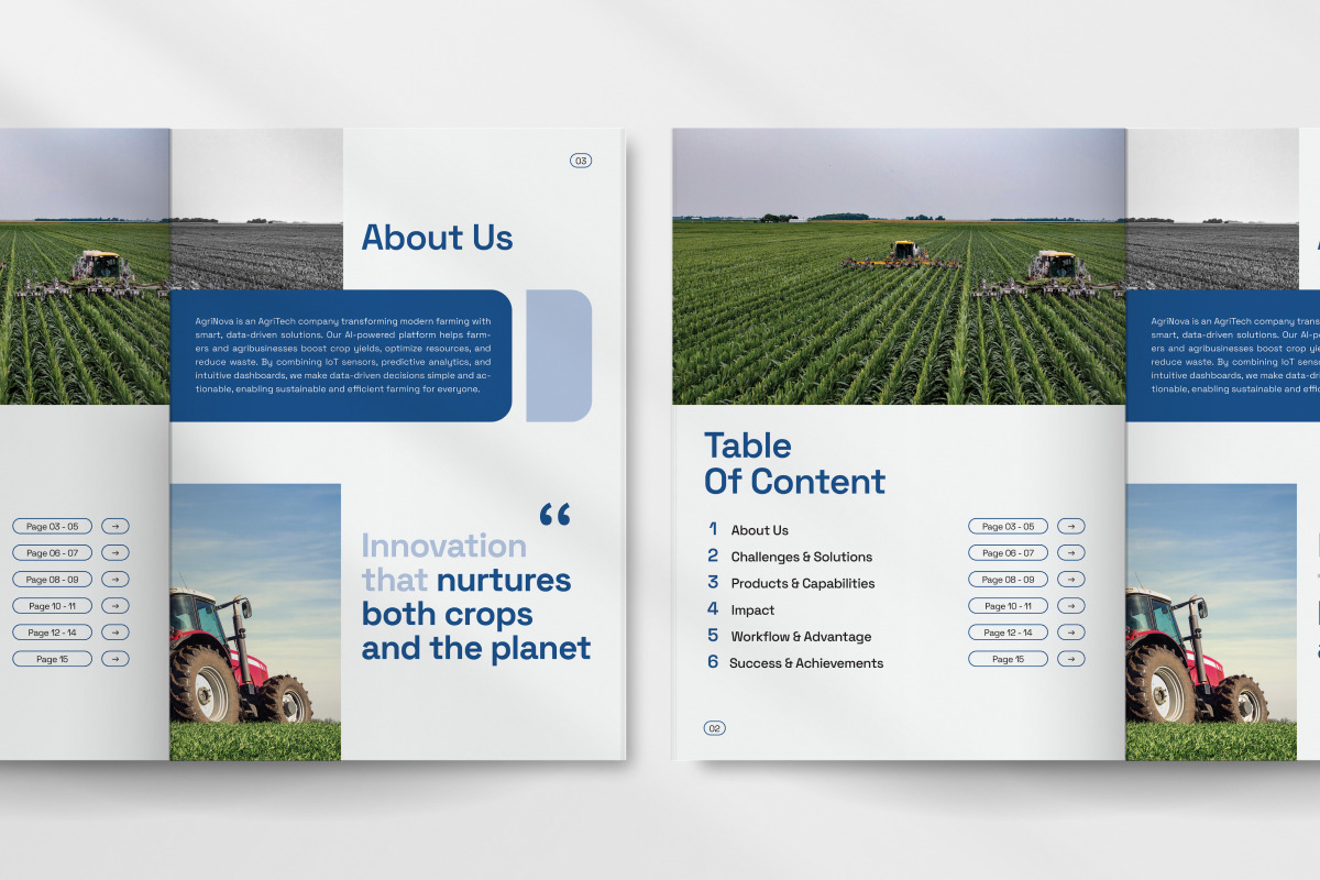 AgriTech AI Company Profile, a Brochure Template by trabaskriya (Photo 4 of 6)