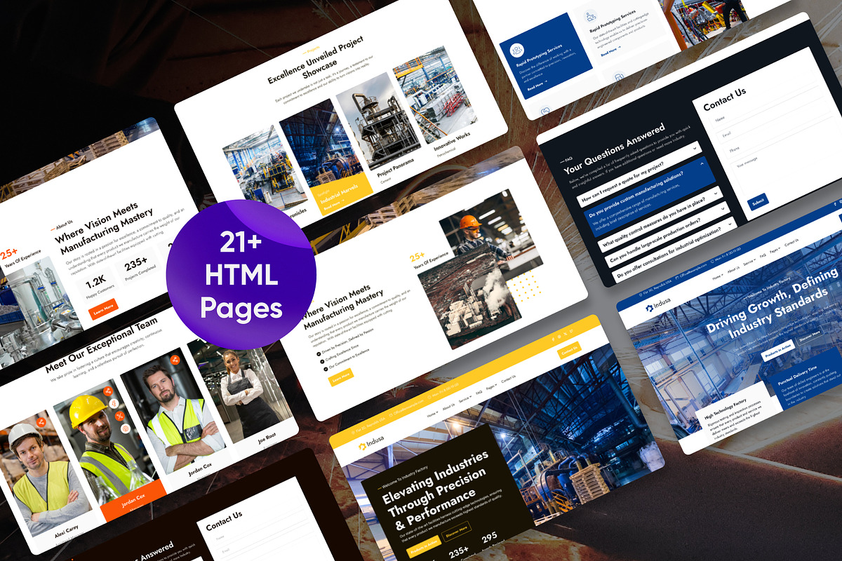 Indusa - Industrial HTML Template, a HTML Template by FleexStudio (Photo 2 of 3)
