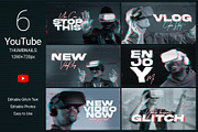 Glitch YouTube Thumbnails, a Social Media Template by Andrew Skoch Design (Thumbnail 1 of 7)