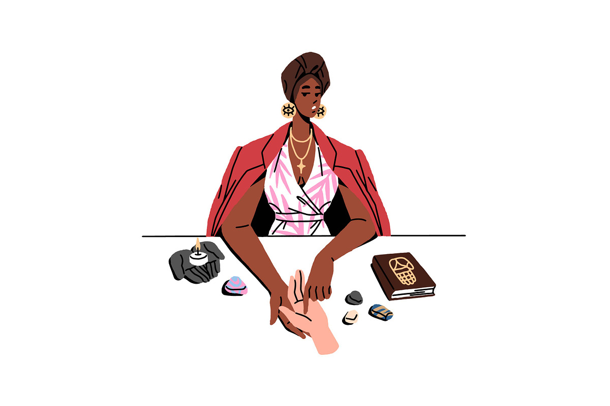 Women fortune tellers set + posters, a Person Illustration by PaperTrident (Photo 6 of 16)
