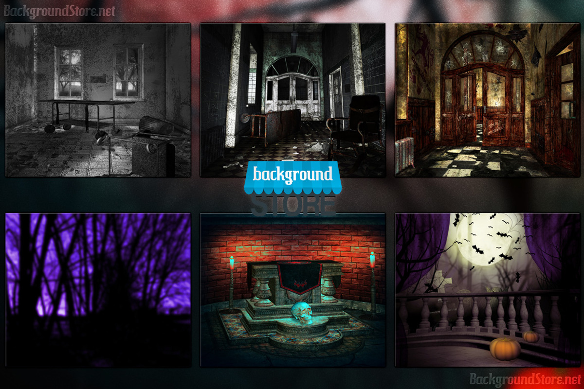 Halloween Backgrounds Bundle preview 5