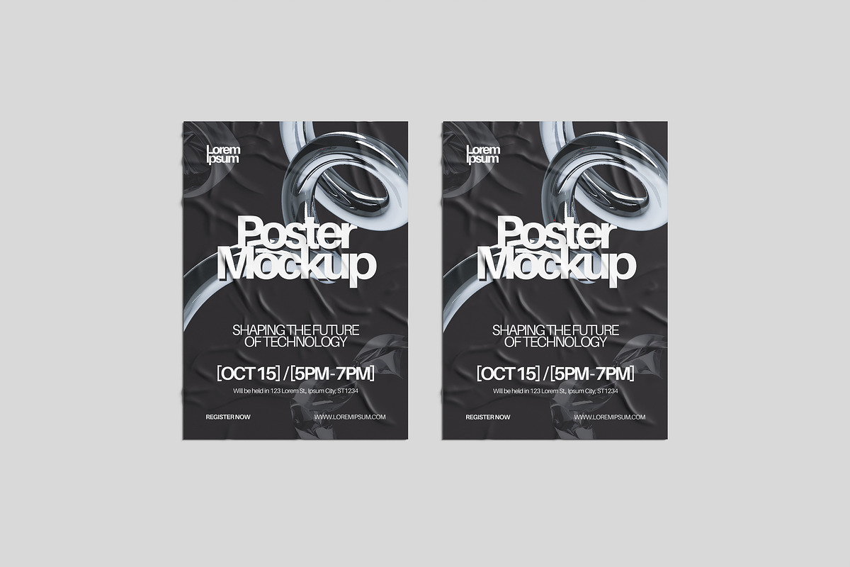 Wall Poster Mockup, an Advertising Mockup by Hazzpro_Std (Photo 3 of 5)