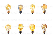 Light Bulb Clipart, Vintage Bulb PNG, an Object Illustration by BrushstrokeArtGB (Thumbnail 5 of 9)