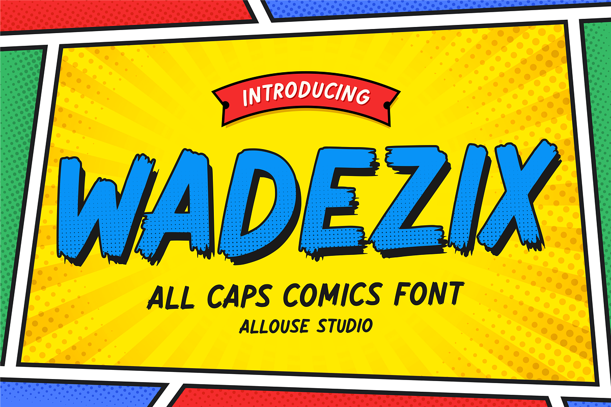 Wadezix A All Caps Comics Font, a Font by Allouse Studio (Photo 1 of 10)