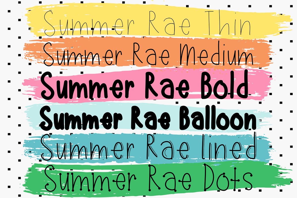 Summer Rae | Font Family of 6 preview 3