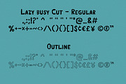 Lazy Paper Cut Four Bundle Font, a Handwritten Font by Tanondesign (Thumbnail 8 of 8)