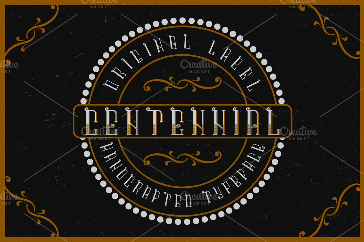 Centennial label font