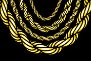 Rope Chain Brushes for Illustrator, a Brush Add-On by MightySHORT (Thumbnail 3 of 3)