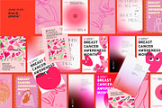 Breast Cancer, Pink October Posters, a Poster Template by line & plane (Thumbnail 2 of 7)