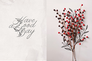 Gentle Whisper. Wedding Floral Font