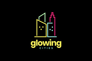 city building shine night logo, a Branding & Logo Template by devastd