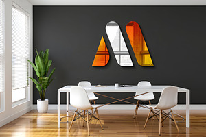 Modern Office Wall Logo Mockup