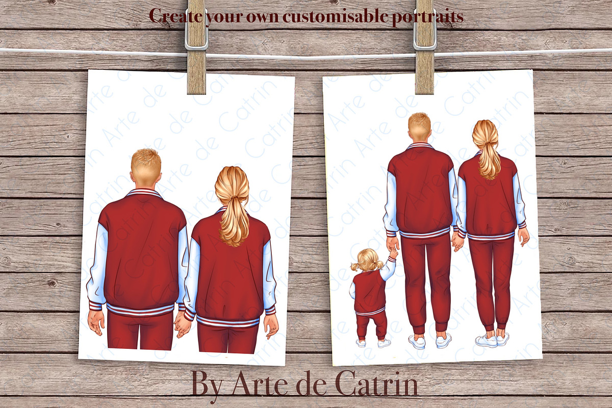 Family Look Clipart, People Clipart, a Person Illustration by ArtedeCatrin (Photo 9 of 11)