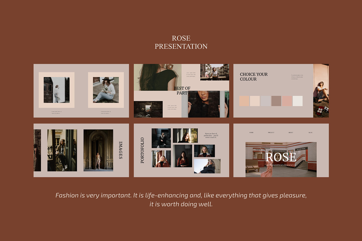 Rose Powerpoint Template, a Presentation Template by Yo Slide