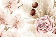 Watercolor Boho Fall Dusty Rose Set, a Decorative Illustration by Carol Lozove (Thumbnail 10 of 74)