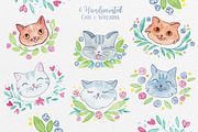 Cats in Bloom - Watercolor Set, an Animal Illustration by Petite Salade (Thumbnail 2 of 3)